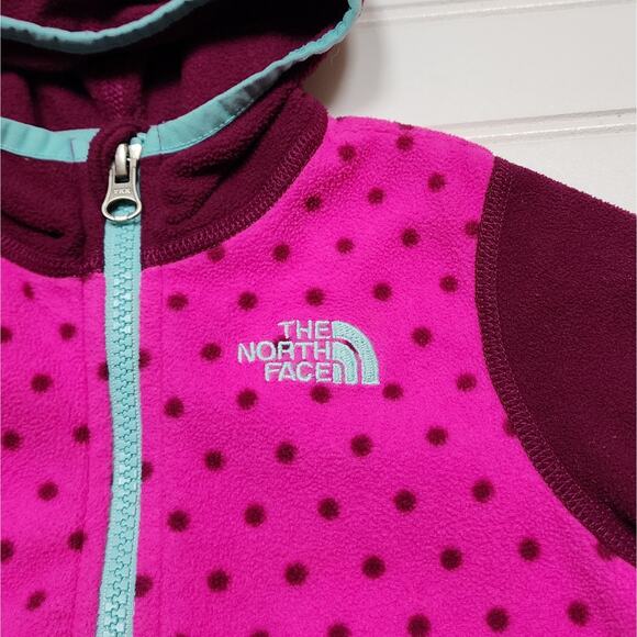 The North Face Infant Glacier Full Zip Polka Dot Fleece Jacket - Picture 7 of 7